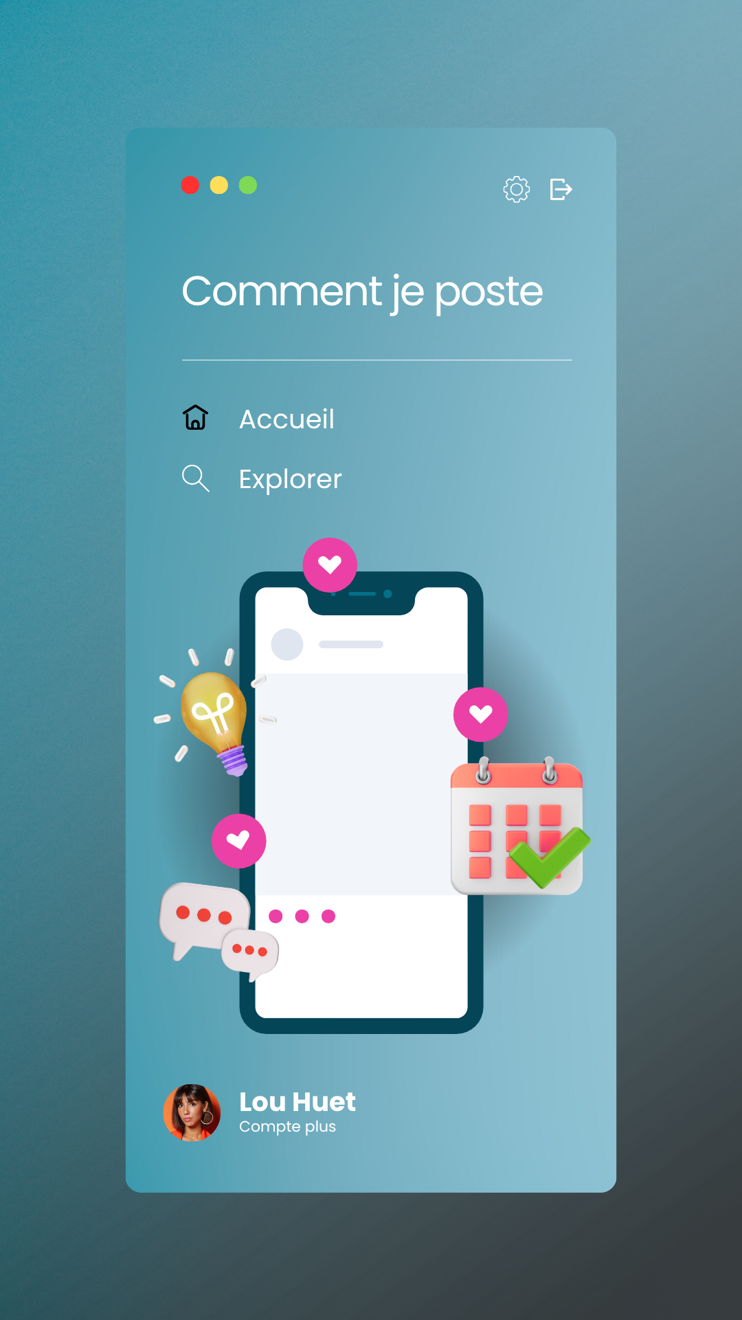 Template vidéo TikTok — Routine réseaux sociaux